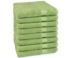 BETZ Paquete de 8 Toallas de Lavabo Premium 100% algodón 50x100 cm Color Verde Manzana