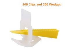 Azulejos nivelación sistema, Productos para nivelar Azulejos espacio nivelador Espaciadores del nivelador del azulejo la pared del piso del sistema de nivelación del azulejo - 500 clips y 200 cuñas