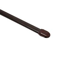 Gardinia Juego de 2 barras de cortina, 40-65 cm, extensible, metal y plástico, marrón