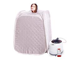 Saunas Portátiles para el Hogar Portátil Plegable Sauna Steaming Box Inicio Steam Sauna Box Single Detox Sweat Box (rojo) , white