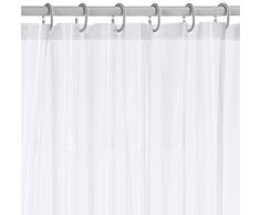 Ridder 361000-350 - Cortina de Ducha de plÃ¡stico (100 x 200 cm, Incluye enganches), Transparente