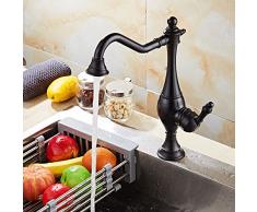 Grifo de la cocina retro fregadero grifo giratorio fregadero de la cocina caliente y fría, negro/Grifos De Lavabo/ Grifos Para Fregadero/ Mezclador Para Lavabo / Grifo Del / Grifo De Baño
