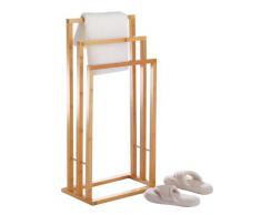 Zeller 13575 - Toallero de pie con Triple Barra (bambú, 42 x 24 x 81,5 cm)