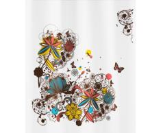 Kleine Wolke 5218148305 Crazy Flower - Cortina de ducha (180 x 200 cm), diseño de flores, multicolor