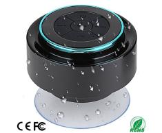 Altavoz de la ducha, altavoz portable completamente impermeable IPX7 de Bluetooth con la radio de FM, altavoz manos libres
