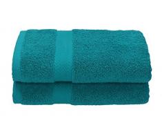Betz Paquete de 2 Toallas de Lavabo Premium 100% algodón 50x100cm Color Verde Esmeralda