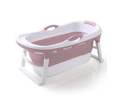 Bañera para adultos Bañera plegable portátil Hogar Bañera grande Plato de ducha plegable Bañera cómoda para adultos plegable (Color : Purple, Size : 109X59X53CM)