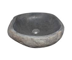 MP - Lavabo de piedra natural (canto de río, para instalar, diámetro 40/50 cm)Puedes elegirlo según las fotos.