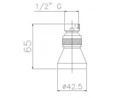 GENEBRE - Rociador de Ducha con Rotula 1/2" cromado