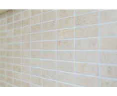 Azulejos de mosaico de cerámica con aspecto de piedra, color beige claro para azulejos de baño, panel posterior de cocina, revestimiento de pared, revestimiento de bañera, azulejos de pared