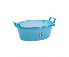 Stefanplast Polietileno Oval Lavabo, Neutral/Color Azul, 75Â L