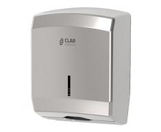 Clar Systems CS-TL-IX-60-BR Dispensador de Papel Toalla, 600 Toallas, Acero Inoxidable Brillo