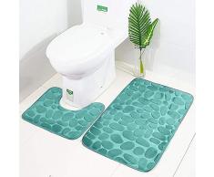 YLX Alfombra de Baño, 2 Piezas Alfombra de Baño Pedestal Antideslizante