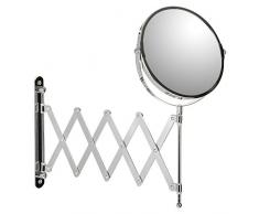 Tatay 4440300 Espejo Aumento Extensible, 17 cm, Metal, Cromado, 18.50x55.00x37.00 cm