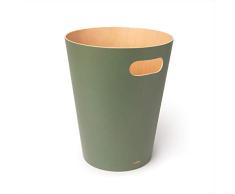 Umbra Woodrow DUO-TONE – basura madera papelera para oficina, estudio, cuarto de baño, sala de estar, sala de polvo y más, 7.5 litros