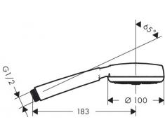 Hansgrohe crometta 100 - Teleducha crometta100 ecosmart 9l/min blanco
