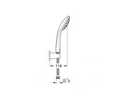 Grohe 27354000 Euphoria Mono - Conjunto de ducha con soporte para la pared