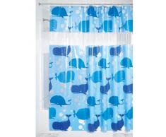 InterDesign - Moby - Cortina para ducha, 180 x 200 cm, Azul