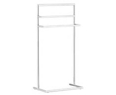 Zeller 18424 - Toallero de pie con 3 brazos (43,5 x 23 x 83), cromado