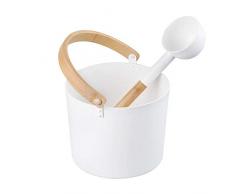jinclonder 2019, el más Nuevo Kit de Cuchara y cucharón para Sauna, Lujoso balde de Aluminio para Sauna finlandesa 7L para saunas, Salas de Vapor y más