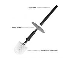 Santrue Escobilla de Baño Negra, Escobilla Baño Plastico, Escobillas y Portaescobillas de Inodoro, Escobilla WC Negra