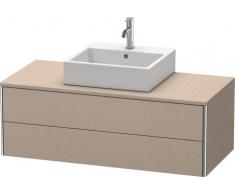Mueble lavamanos de Pared Duravit XSquare 120,0 x 54,8 cm, 2 cajones, Incl. Hueco para sifón y Delantal, Color (Frente/Cuerpo): Blanco Seda Lacado Mate - XS491203636