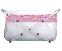 Bibabad - Bañera plegable para bebés - Bañera antideslizante, portátil - Adecuado para niños de 1 a 8 años - Bañera independiente - Rosa 60-80cm