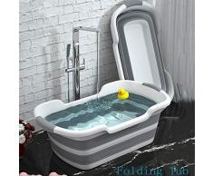 1 UNID Bañera Plegable Portátil Baby Shower Capacidad de Silicona Portátil Lavado Almacenamiento Antideslizante Tinas de Baño para Perros Bañera para Pies Bañera de Hidromasaje,1
