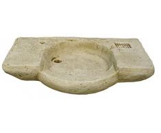 CATART Pila LAVAMANOS Rustica para Interior O Exterior EN Piedra 90X55X18cm.