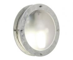 Nordlux 21861031 Malte - Lámpara redonda de pared para exteriores (acero galvanizado, estilo ojo de buey, 60 W, E27, IP54)
