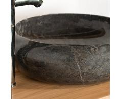Lavabo encimera de mármol cuarto de baño VENECIA negro 40 cm