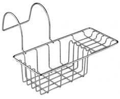 Premier Housewares Bandeja con colgador para baño, color cromado