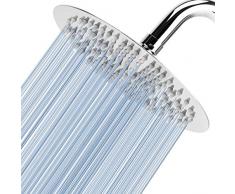 Cabezal de Ducha Lluvia Voolan Cabezal de Ducha Circular de Alta Presión de Acero Inoxidable 304 Ducha Cómoda a Baja Presión de Agua Instalación en Pared o Techo