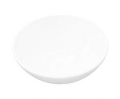 vidaXL Lavabo de material cerámica modelo redondo color blanco instalacion mostrador
