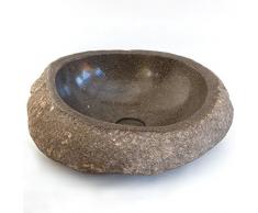 FaHome Río Piedra Lavabo Natural findling Maciza Lavabo Mano