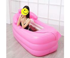 SUN HUIJIE Bañera Inflable for Adultos Baño Caliente Plegable Baño portátil Sauna Baño Barril Espesar Plástico Piscina (Color : Pink)