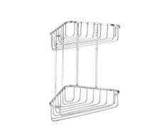Croydex QM393841 - Repisa de rejilla en esquina para ducha (2 estantes)
