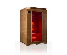 Könighaus - Sauna de infrarrojos de cerámica para 2 personas (madera de Hemlock)