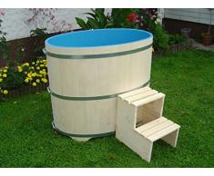 Sauna Buceo Piscina de madera de abeto, Interior Azul revestimiento