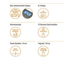 Beurer BF180 - Báscula digital de vidrio, IMC, LCD XL, 180 kg / 100 gr, apagado automatico, indicador de bateria baja, gran plataforma, color negro