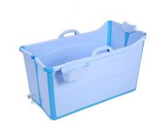 GLokpp Bañera, Ducha portátil, bañera for bebés, bañera Profunda, bañera Plegable, bañera Plegable for niños Grandes, Sentado en la bañera, Piscina Engrosada (Color : A)