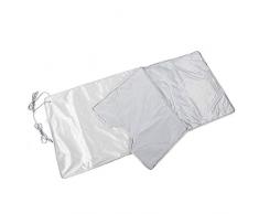 E-CHENG Far Infrared Steam Blanket, Portable Home Sauna Steam Folding Personal SPA Detox Heating Blanket Body Shape Slimming Fitness Anti Aging Machine(Silver)