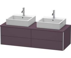 Mueble lavamanos de Pared Duravit XSquare 140,0 x 54,8 cm, 4 cajones, Incl. Hueco para sifón y Delantal, Color (Frente/Cuerpo): Blanco Seda Lacado Mate - XS4916B3636