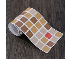 BESTONZON Las baldosas de mosaico auto adhesivas extraíbles impermeables anti-molde de la pared de la cáscara y del palillo para la decoración del cuarto de baño de la cocina