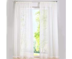 SIMPVALE Cortina de Gasa de 2 Paneles con Ganchos de riel, para Dormitorio, Sala de Estar, balcón, Crema Claro, Width 140cm/Height 175cm