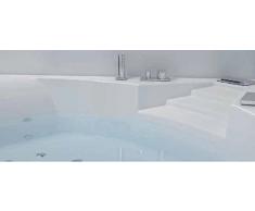 grandform bañera hidromasaje Esquina Blue 140 x 140 cm – Digital Plus – -control digital retroiluminada – 8 Jet cromado – 10 inyectores Aire fondo bañera – Masaje pulsato Agua – Ozono – Desinfección