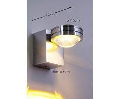 Aplique LED de exterior y para el baño Florenz de aluminio cepillado