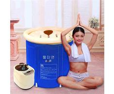 Adultos Plegable portatil PVC Bañera inflable Motor de vapor multifunción de doble uso Caja de sauna Bañera plegable Bañera Detox vaporizador (Size : 70x70cmx80)