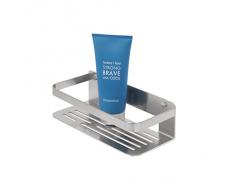 Diseño de piel de tigre 1400030946 Caddy para ducha cesta de mimbre, de acero inoxidable cepillado