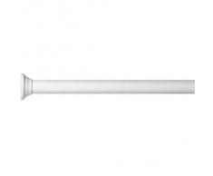 Spirella Decor - Riel para cortina de ducha extensible (75 cm - 125 cm), de aluminio, color blanco